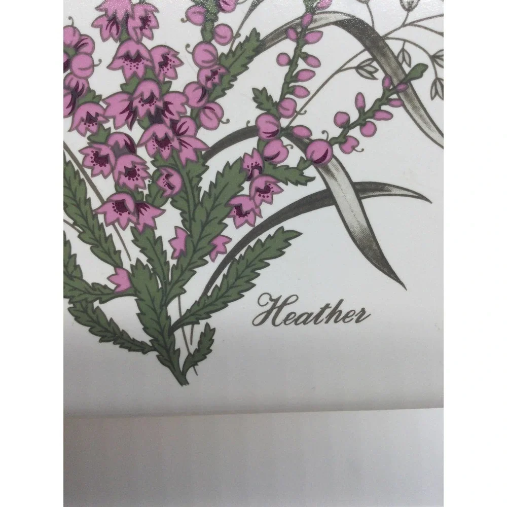 Vintage 6”‎ Heather trivet purple cotagecore spring country farmhouse decor